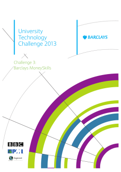 University Technology Challenge 2013