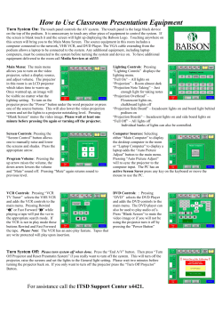 General Classroom Instructions