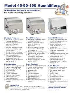 Model 45-90-190 Humidifiers