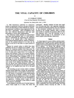 the vital capacity of children - Archives of Disease in Childhood