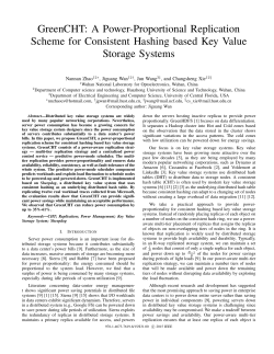 GreenCHT: A Power-Proportional Replication Scheme for