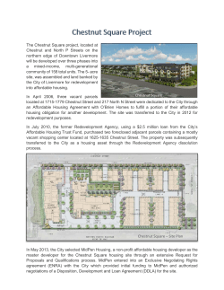 The Chestnut Square project, located at Chestnut