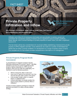 Private Property Infiltration and Inflow