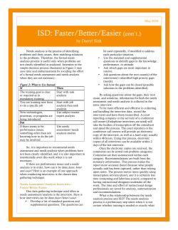 ISD: Faster/Better/Easier (con`t.)