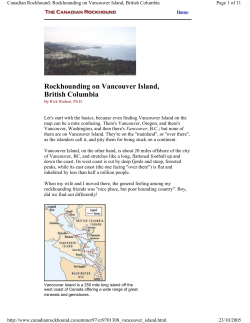 Rockhounding on Vancouver Island, British Columbia