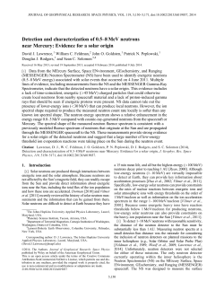 Detection and characterization of 0.5&ndash;8 MeV neutrons near Mercury