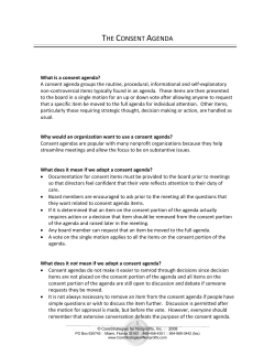 the consent agenda - National Council of Nonprofits