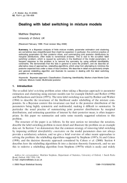 Dealing with label switching in mixture models