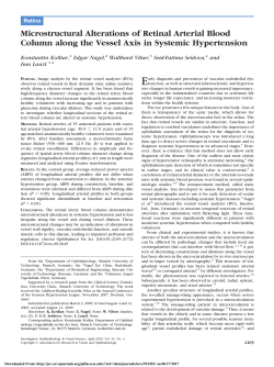 Microstructural Alterations of Retinal Arterial