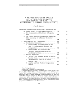 a refreshing jury cola:&dagger; fulfilling the duty to compensate jurors