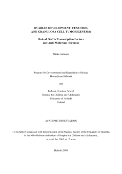 OVARIAN DEVELOPMENT, FUNCTION, AND GRANULOSA