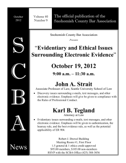 October 19, 2012 John A. Strait Karl B. Tegland