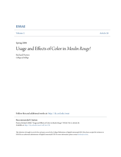 Usage and Effects of Color in Moulin Rouge!
