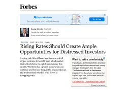 Rising Rates Should Create Ample Opportunities for Distressed