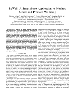 BeWell: A Smartphone Application to Monitor, Model