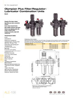 Olympian Plus Filter/Regulator-Lubricator Combination