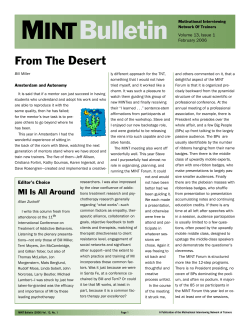 From The Desert - Motivational Interviewing Network of Trainers