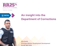 An insight into the Department of Corrections