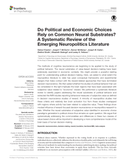 Do Political and Economic Choices Rely on Common Neural