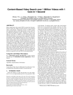 Content-Based Video Search over 1 Million Videos with 1 Core in 1