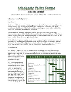 About Schoharie Valley Farms and Richard Ball Biography