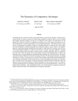 The Dynamics of Comparative Advantage