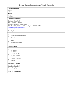 Dryden &ndash; Dryden Community: Age Friendly Community City