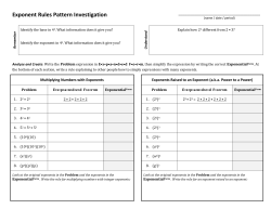 Exponent Rules Pattern Investigation