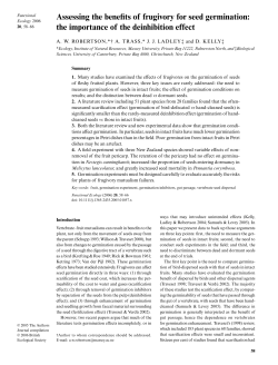 Assessing the benefits of frugivory for seed germination: the
