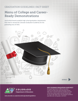Menu of College and Career-Ready Demonstration