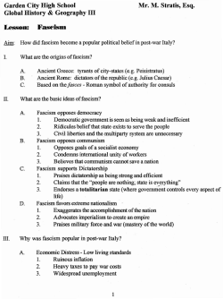 Totalitarianism Notes - Garden City Public Schools