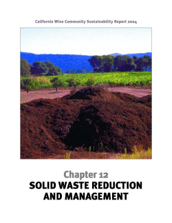 Chapter 12 SOLID WASTE REDUCTION AND MANAGEMENT