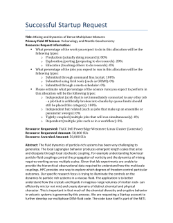 Startup Request - XSEDE User Portal