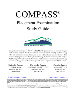 Compass Study Guide - North Georgia Technical College