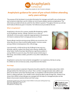 Guidance for parents and carers of children in early years settings