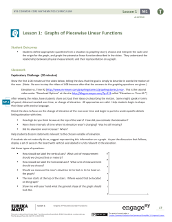 Lesson 1: Graphs of Piecewise Linear Functions