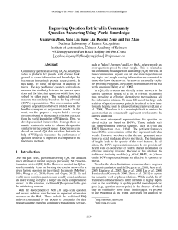 Improving Question Retrieval in Community Question Answering