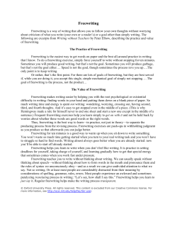 Freewriting - MIT OpenCourseWare