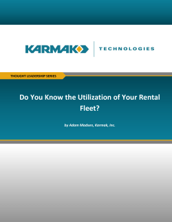 Do You Know the Utilization of Your Rental Fleet?