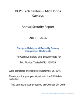 Mid Florida Campus Annual Security report