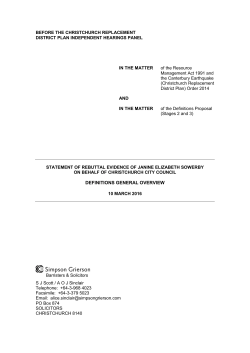 3723 CCC &ndash; Rebuttal Evidence of Janine Sowerby 10-3