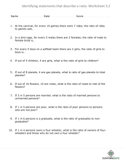 Identifying statements that describe a ratio