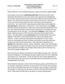 Shane Claiborne, The Irresistible Revolution: Living as an