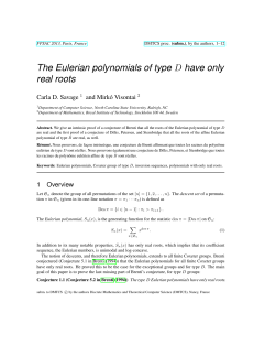 The Eulerian polynomials of type D have only real roots