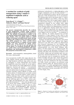 A method for synthesis of gold nanoparticles using
