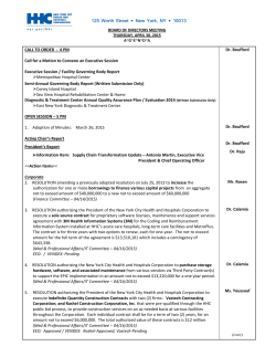 Board of Directors - NYC Health + Hospitals
