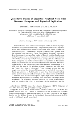 Quantitative Studies of Sequential Peripheral Nerve Fiber Diameter