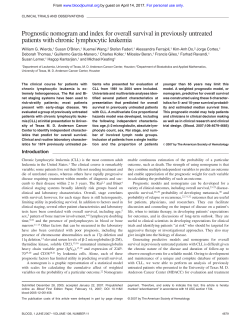 Prognostic nomogram and index for overall