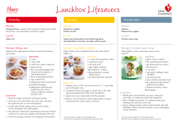 Autumn and all-year Lunchbox Lifesavers