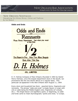 new orleans nostalgia - New Orleans Bar Association